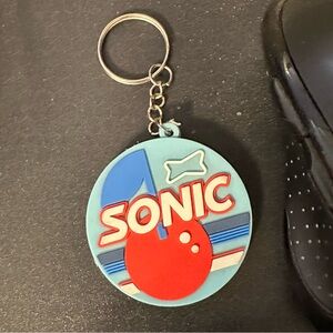Sonic Drive In Blue and Red Keychain featuring Cherry